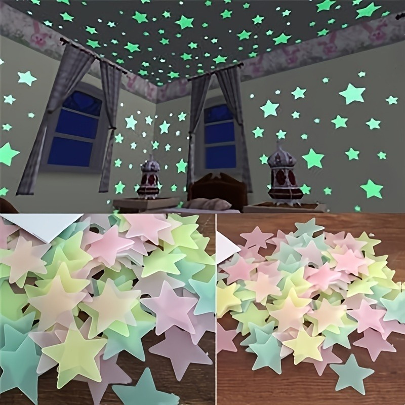 

Luminous Star Wall Stickers Bedroom Luminous Stickers Fluorescent Three-dimensional Wall Stickers Bedroom Three-dimensional Wall Stickers