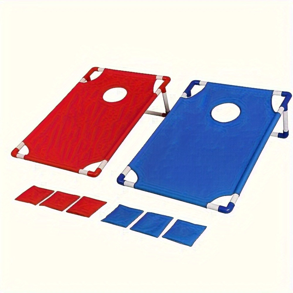 

A Game Set Featuring 6 Bean Bags And A Cornhole Board - Suitable For Portable Indoor And Outdoor Entertainment For 14 And Up - Made With Polyester Fabric.