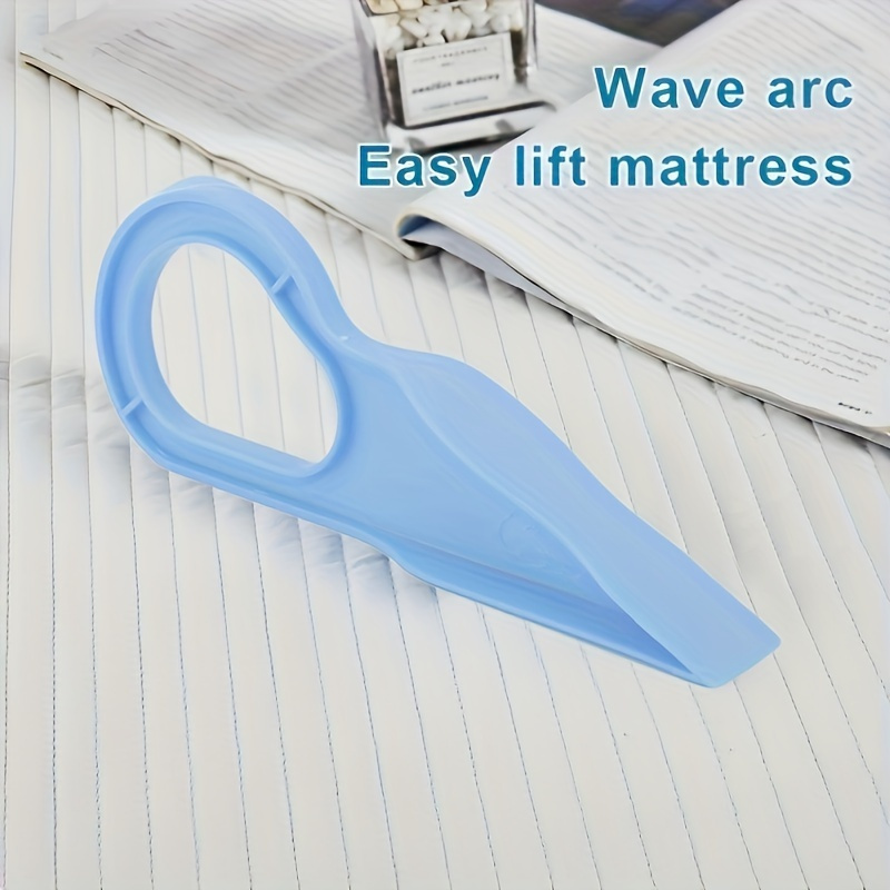 2 pack blue mattress lifter tool home bedroom   saving bed making helper bedding accessory with spot   instructions details 3