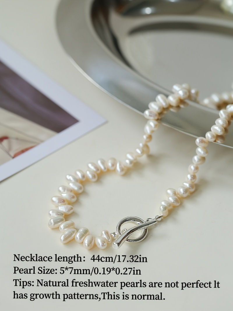 1pc elegant french style   necklace for women versatile for parties and everyday wear luxurious and delicate party jewelry accessory natural   unique to each pearl perfect gift for any occasion sexy   suitable for   halloween festive details 3