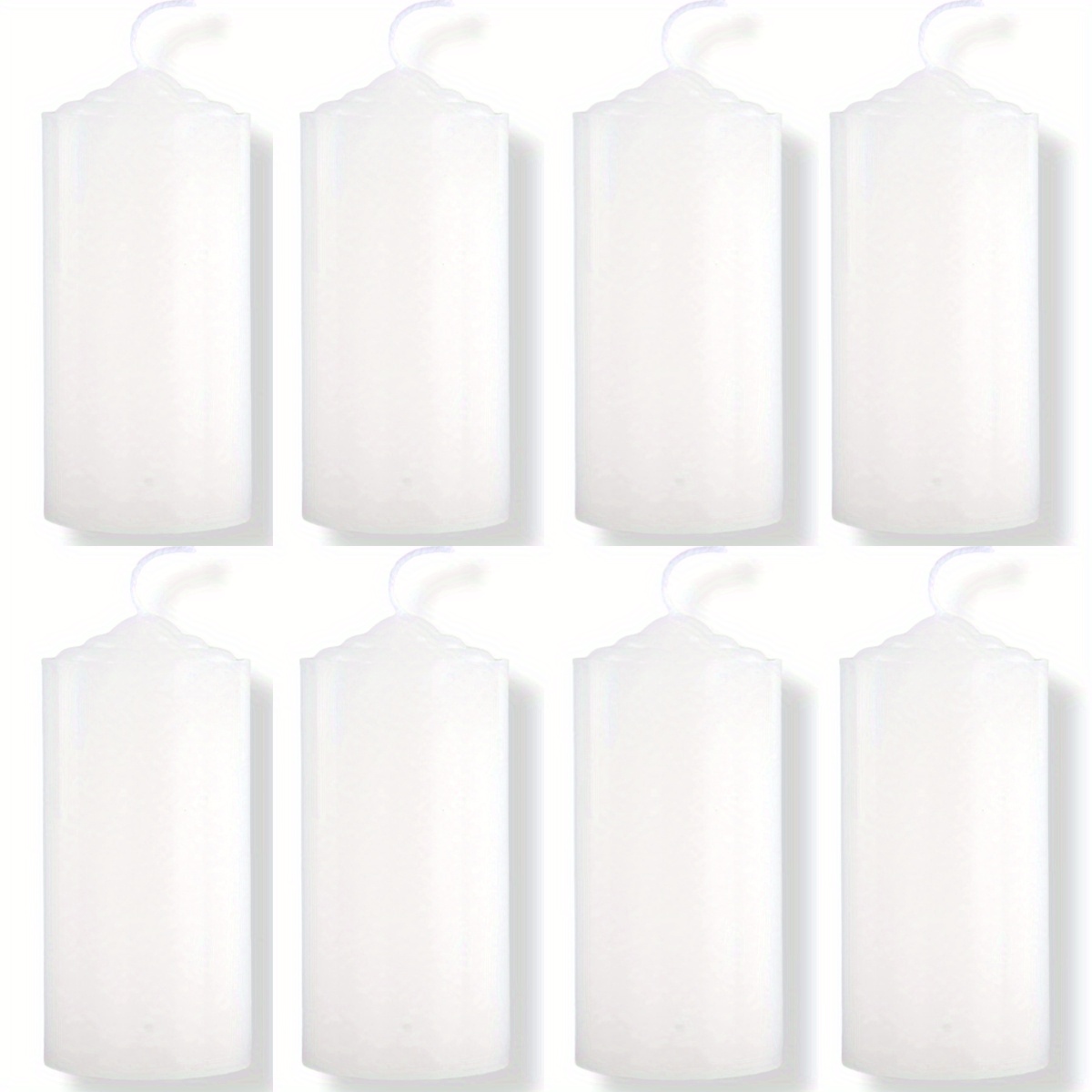 

4/8pcs 8 Hour White Votive Candles, Unscented Wax Candles For Wedding, Party, Holiday & Home