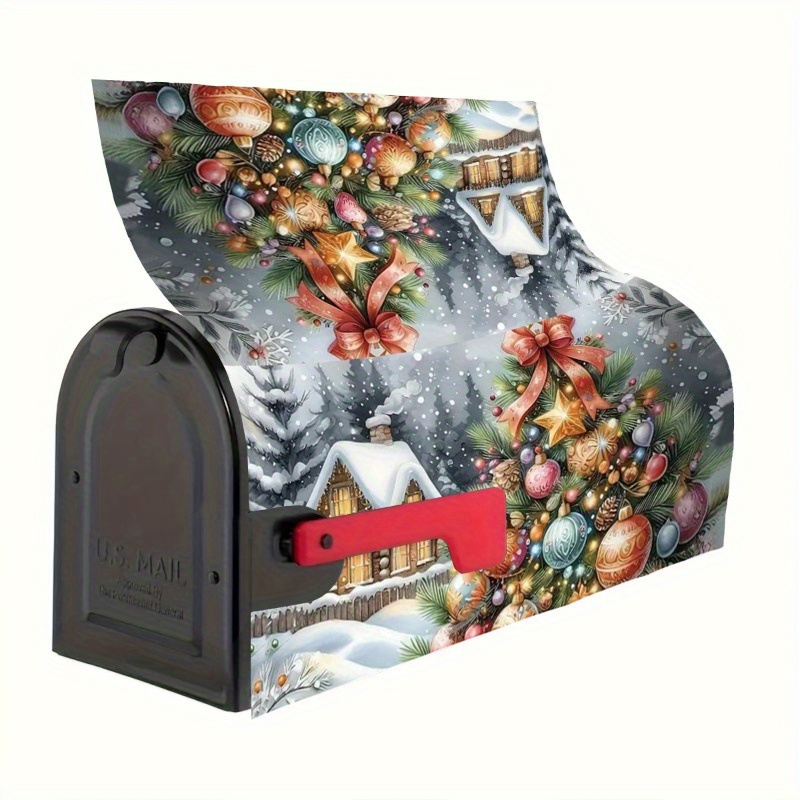 

Spring-themed Magnetic Mailbox Cover, Standard Size 21 X 18 Inches, Polyester Material, Decorative For Yard & Garden Mailboxes - Jit 1pc