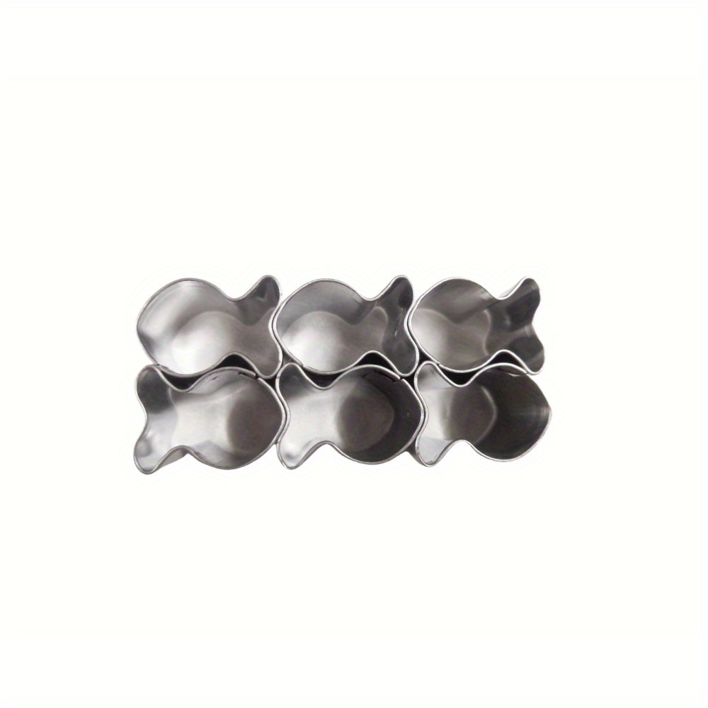 1 Set Of 6 Mini Fish Cookie Cutters, Goldfish Cookie Cutter Tool, Fish-shaped Food And Small Snack Baking Molds