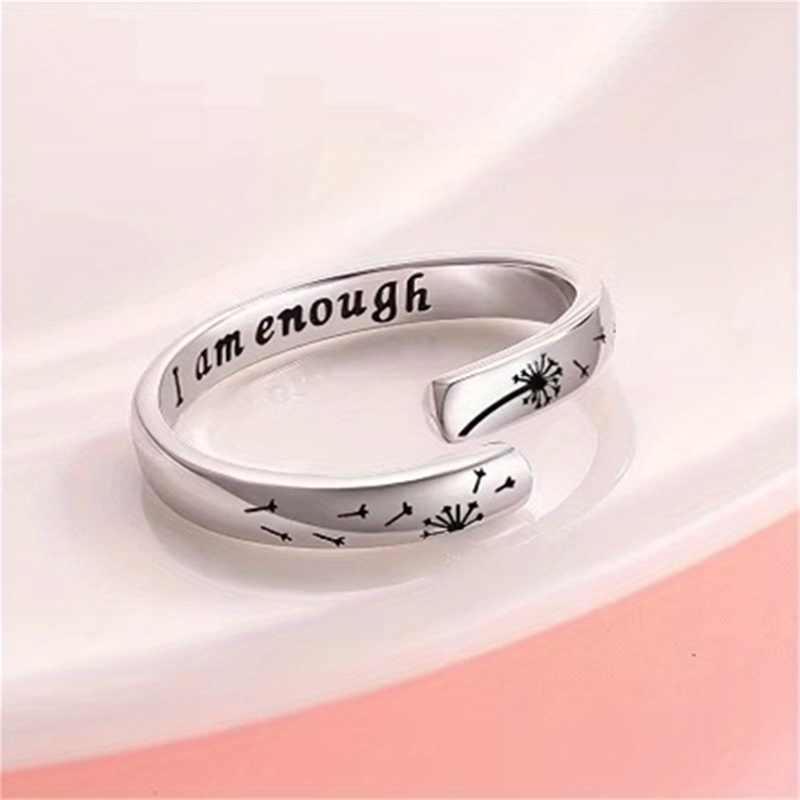 enough stainless steel dandelion inspired ring opening Temu Bahrain