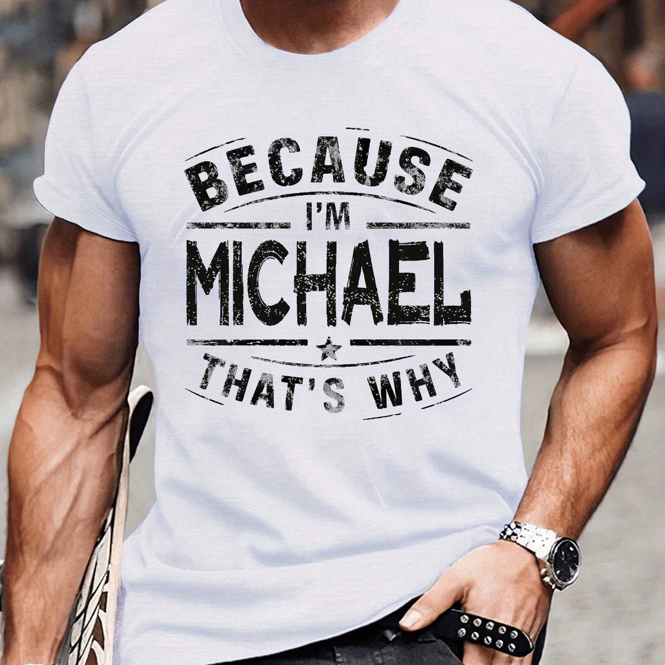 

Michael Prints Men's Creative Summer Tops, Casual Short-sleeved Round-neck T-shirts, And Men's Versatile And Comfortable Daily Wear Clothing