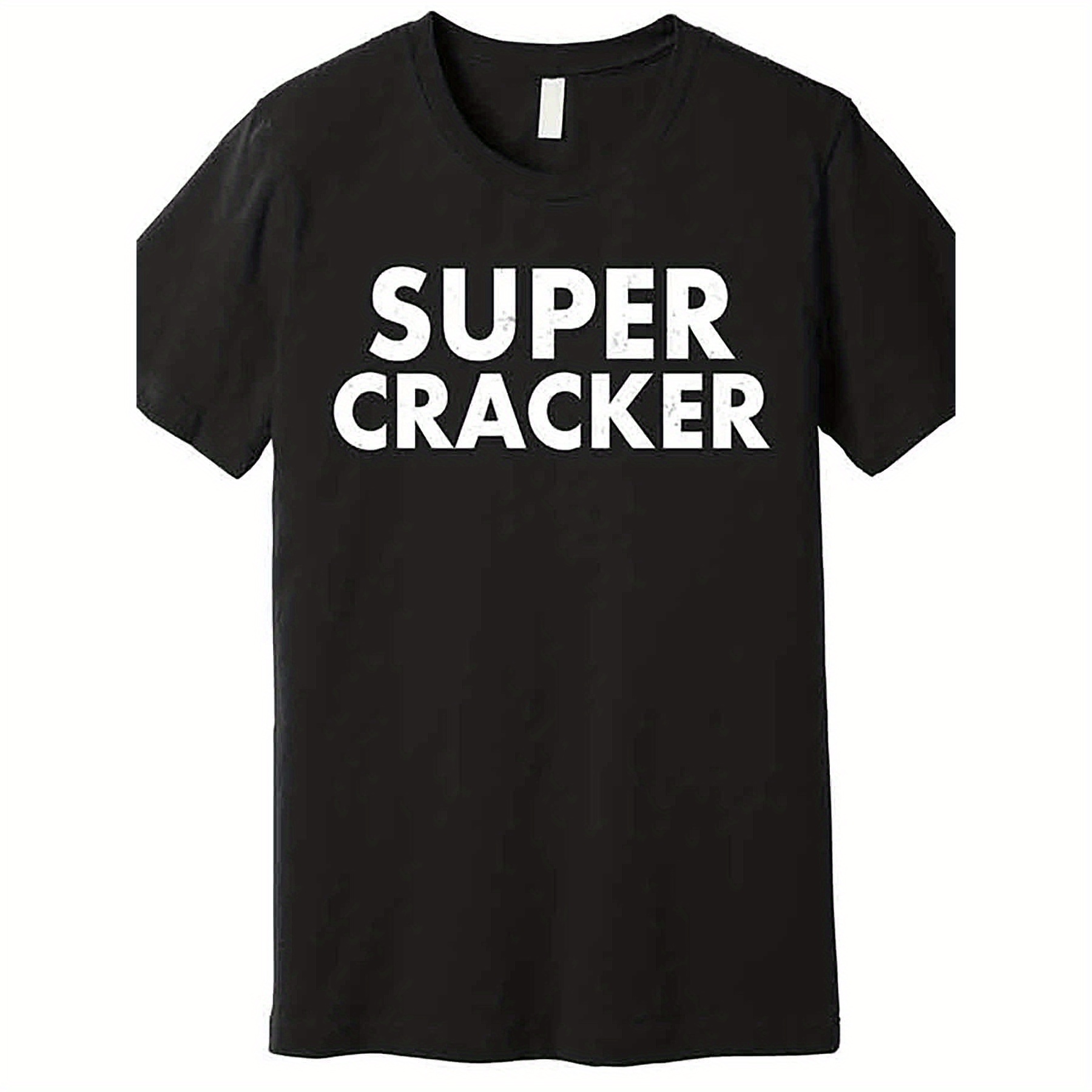 

Super Cracker Premium T-shirt Funny Men Short Sleeve Graphic T-shirt Black