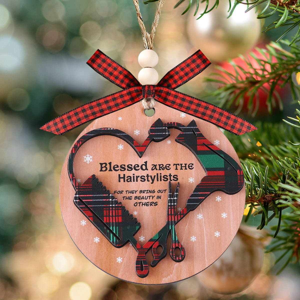 white christmas dresses Spreading Holiday Shears Hairstylist Cute Christmas Ornament, Hairdres –  StockUpExpress main image 0