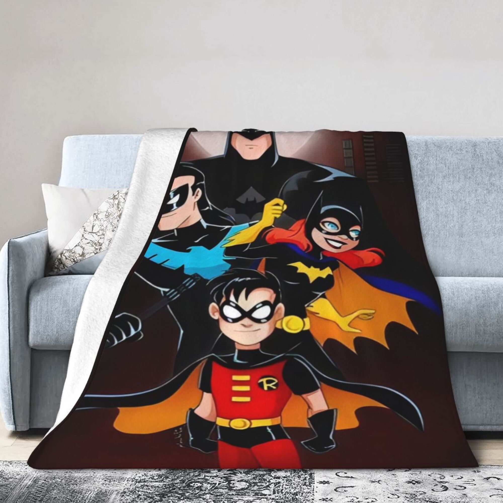 

Cozy Bat Family Flannel Throw Blanket - Soft, Lightweight & Warm For All Seasons | Perfect For Office, Bed, Camping & Travel | Versatile Gift Idea