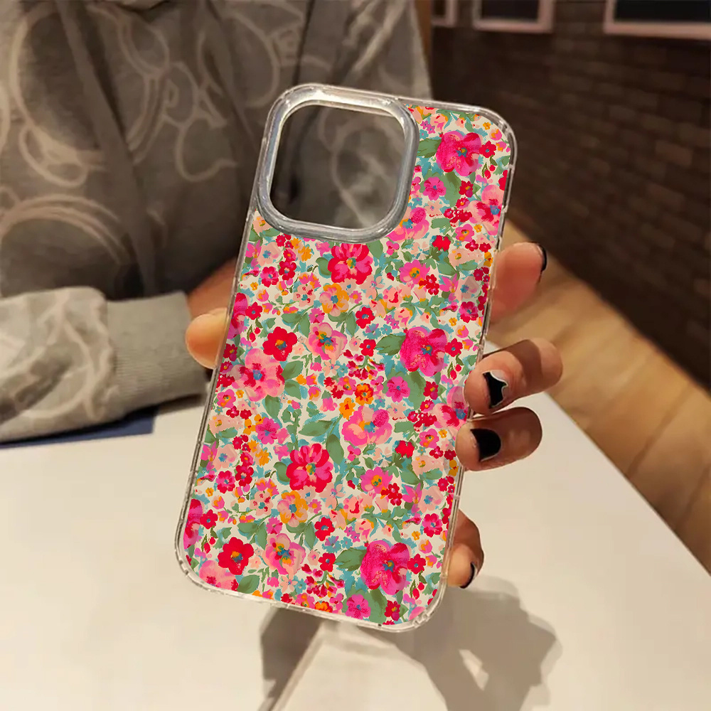 TEMU 1pc Trendy Flowers Transparent Phone Case Cover For Iphone 11 12 13 Pro Case Best Birthday Or Festival Gifts For And Girls Themselves