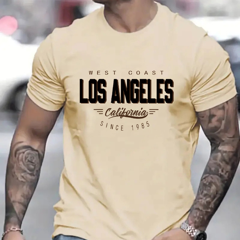 

Men's 100% Cotton Graphic Tee - Casual Short Sleeve Crew Neck T-shirt For Summer, Outdoor &