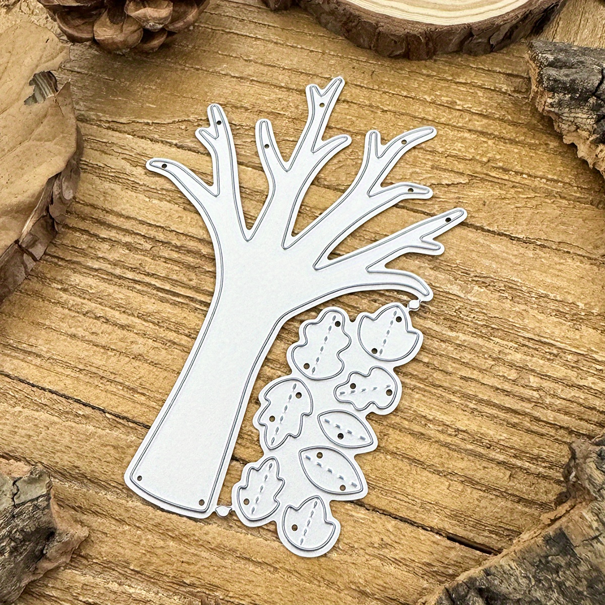Image of Diy Scrapbooking Metal Cutting Dies - Seasonal Leaves & For Greeting Cards, Home Decor & Holiday Crafts