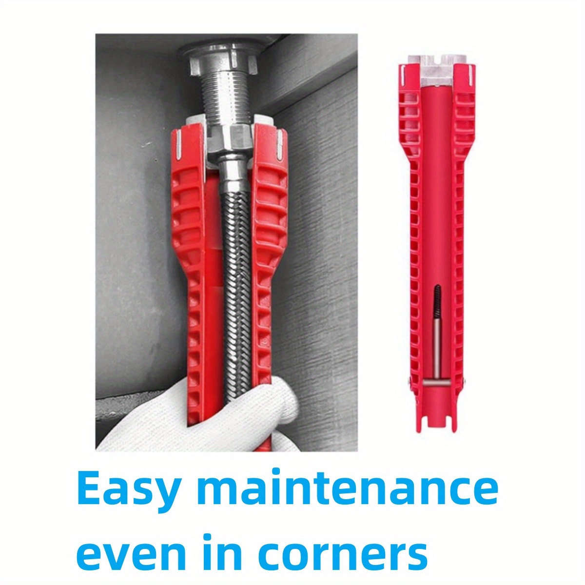 8 in 1 sink wrench faucet and sink installation tool multifunctional plumbing tool pipe extractor for sink bathroom kitchen toilet plumbing valentine tools plumbing tools tools for men   fathers day gift essential plumbers Product details 6