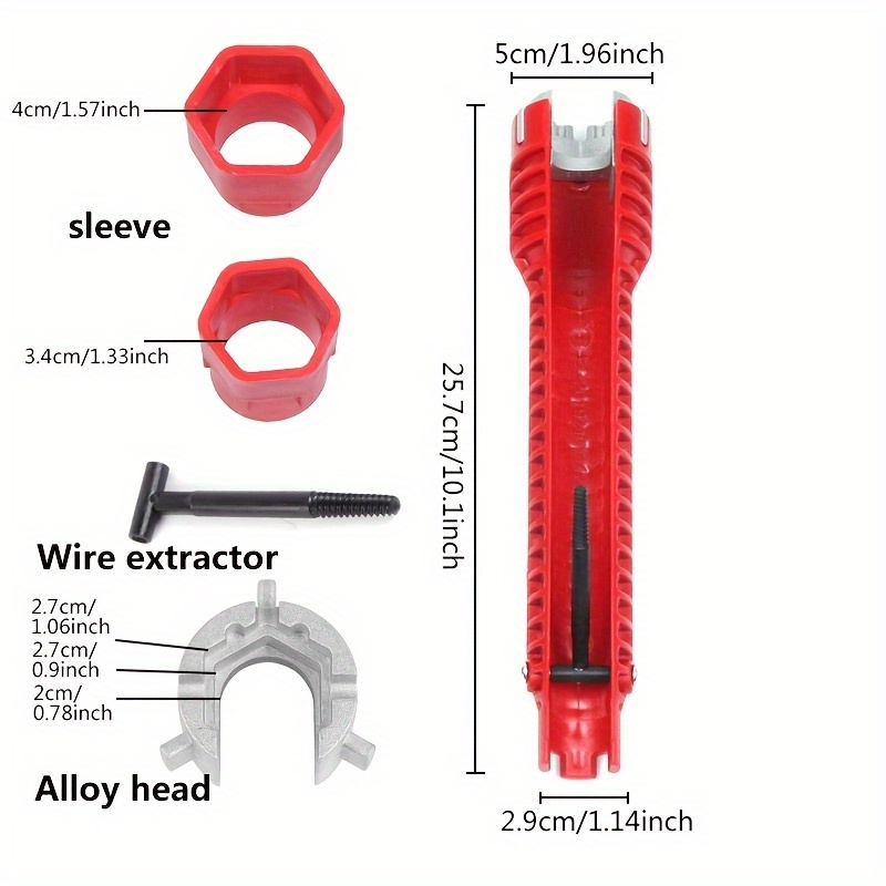 8 in 1 sink wrench faucet and sink installation tool multifunctional plumbing tool pipe extractor for sink bathroom kitchen toilet plumbing valentine tools plumbing tools tools for men   fathers day gift essential plumbers Product details 7