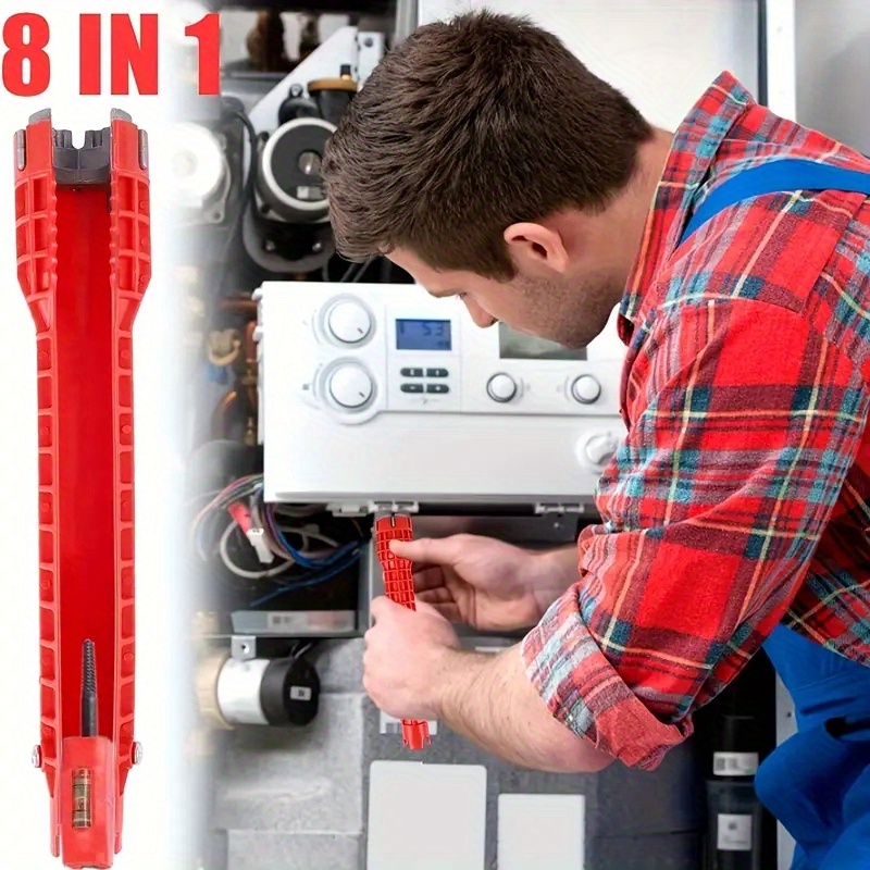 8 in 1 sink wrench faucet and sink installation tool multifunctional plumbing tool pipe extractor for sink bathroom kitchen toilet plumbing valentine tools plumbing tools tools for men   fathers day gift essential plumbers Product details 9
