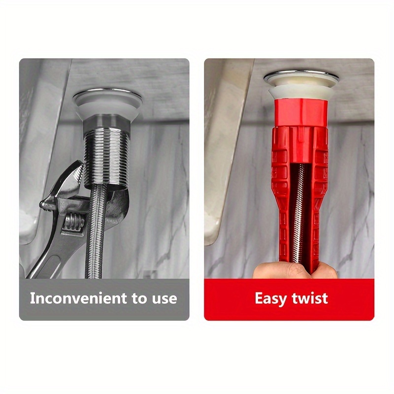 8 in 1 sink wrench faucet and sink installation tool multifunctional plumbing tool pipe extractor for sink bathroom kitchen toilet plumbing valentine tools plumbing tools tools for men   fathers day gift essential plumbers Product details 11