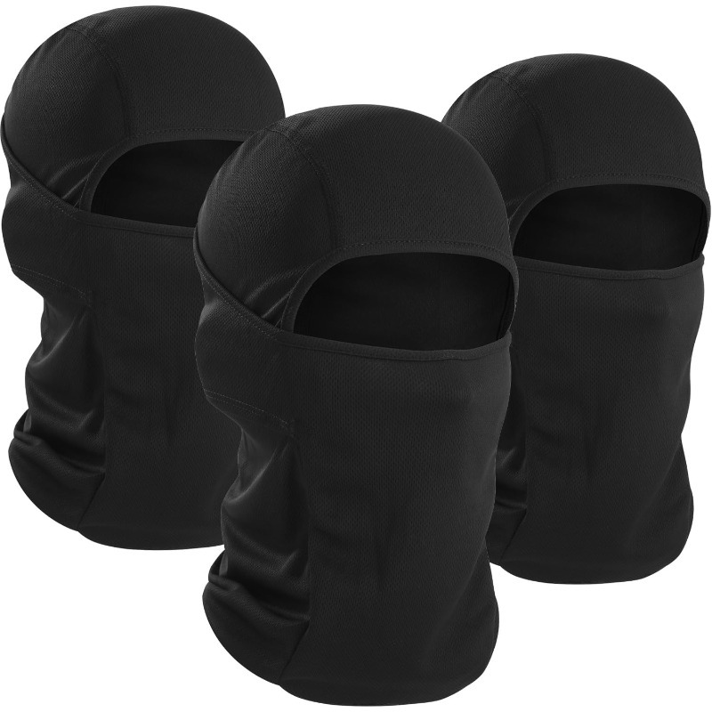 TEMU 3pcs Balaclava Face Mask Of Men - Ski Mask, Breathable Fit & Outdoor Activities!