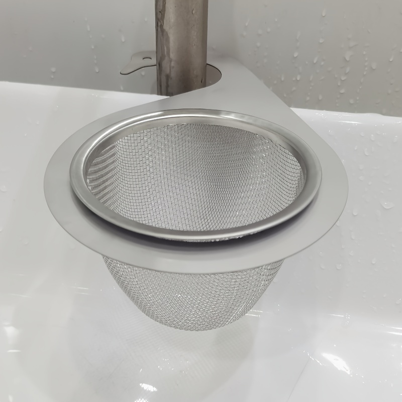 TEMU Swan-neck Stainless Steel Kitchen Sink Strainer With Detachable Handle - Efficient Wet/dry Separation Drain Filter, 1pc