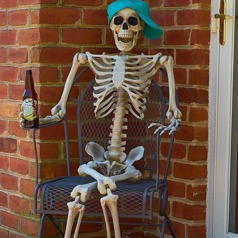 6 Ft. Standing Animated Plastic Skeleton Pirate Halloween Decoration | Talking Life-Size Pirate Prop For Haunted House, Yard, Party Decor