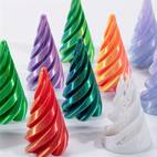3d-printade spiralformade julgransdekorationer - festliga plastdekorationer för hem, kontor och fester - lämpliga för jul, thanksgiving, alla hjärtans dag, nyår och mer
