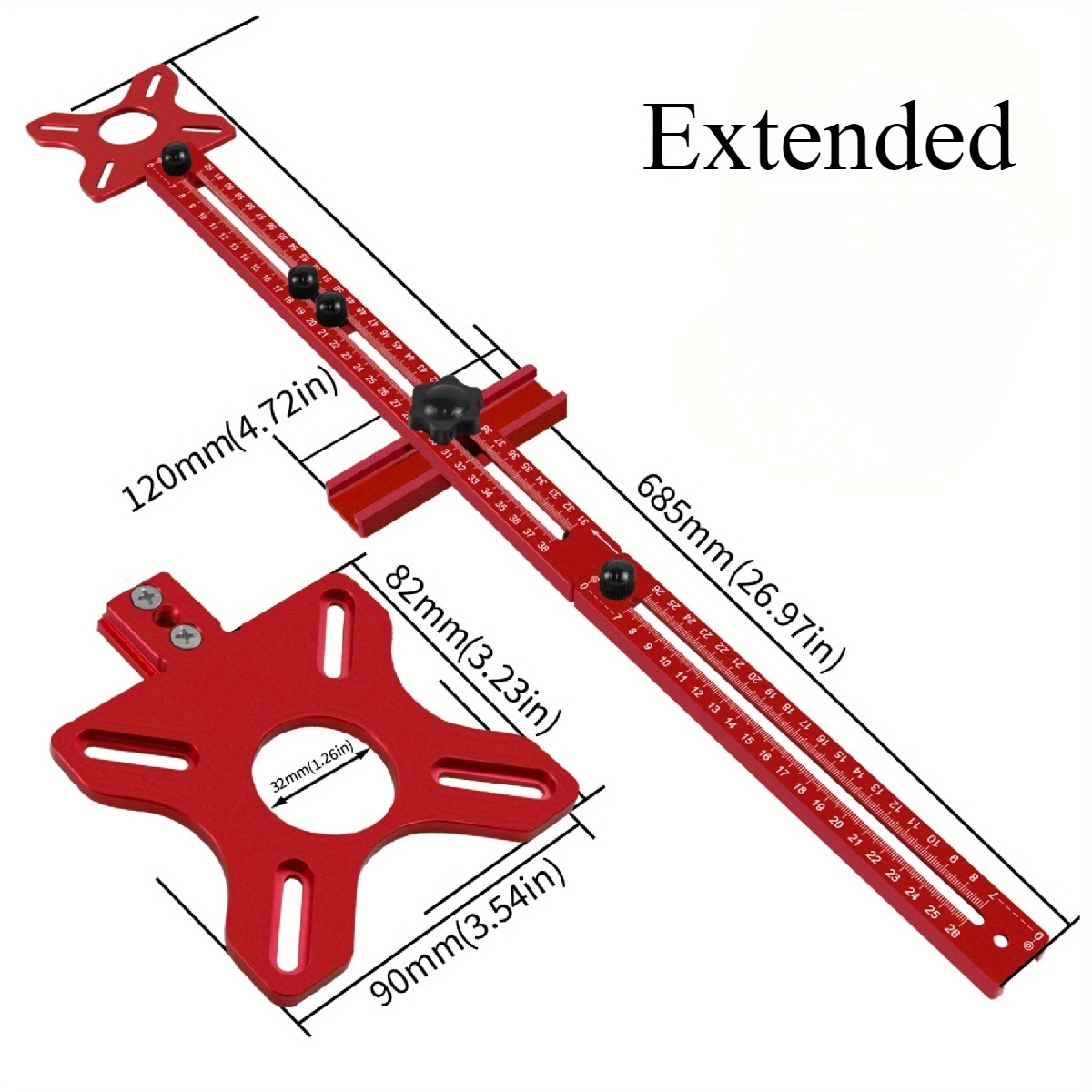  aluminum router jig for 3 54 to 24 grooving tool details 4