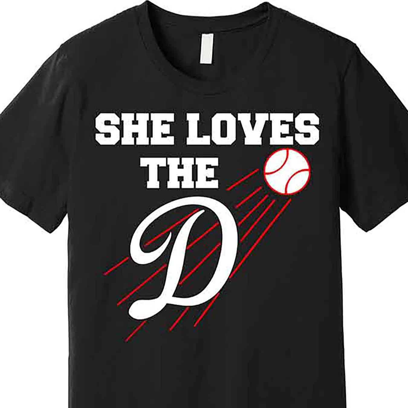 

Baseball She Loves Los Angeles Premium T-shirt, Funny Men's Short Sleeve, Running Workout Top