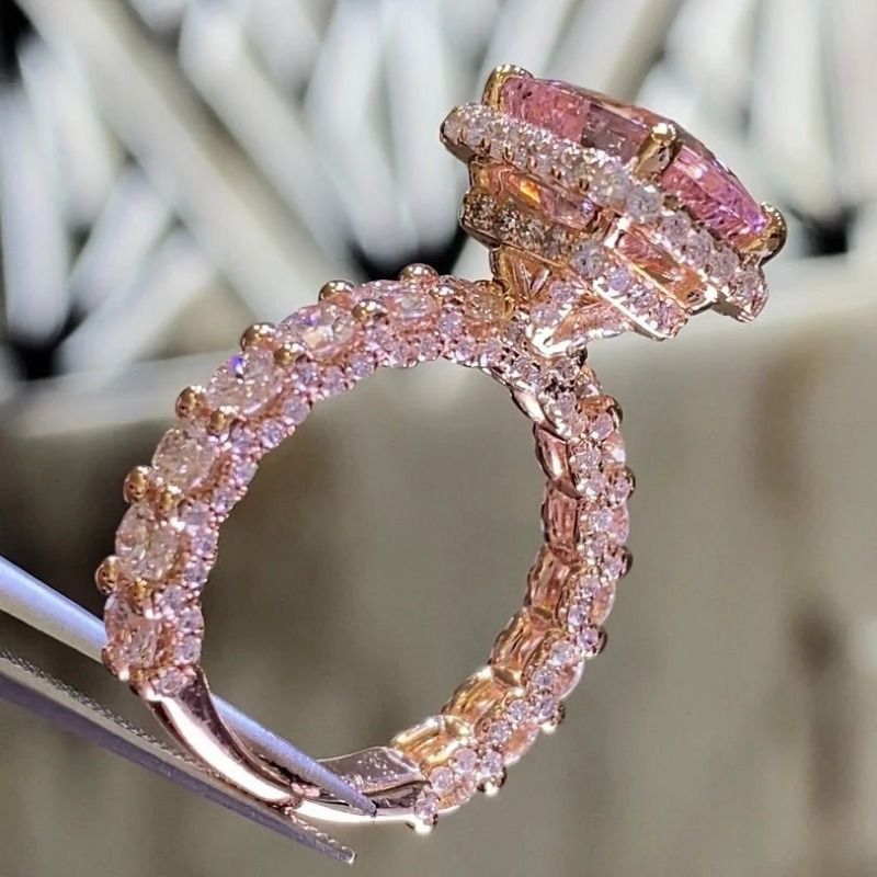 luxurious elegant artificial square cubic zirconia couple Temu