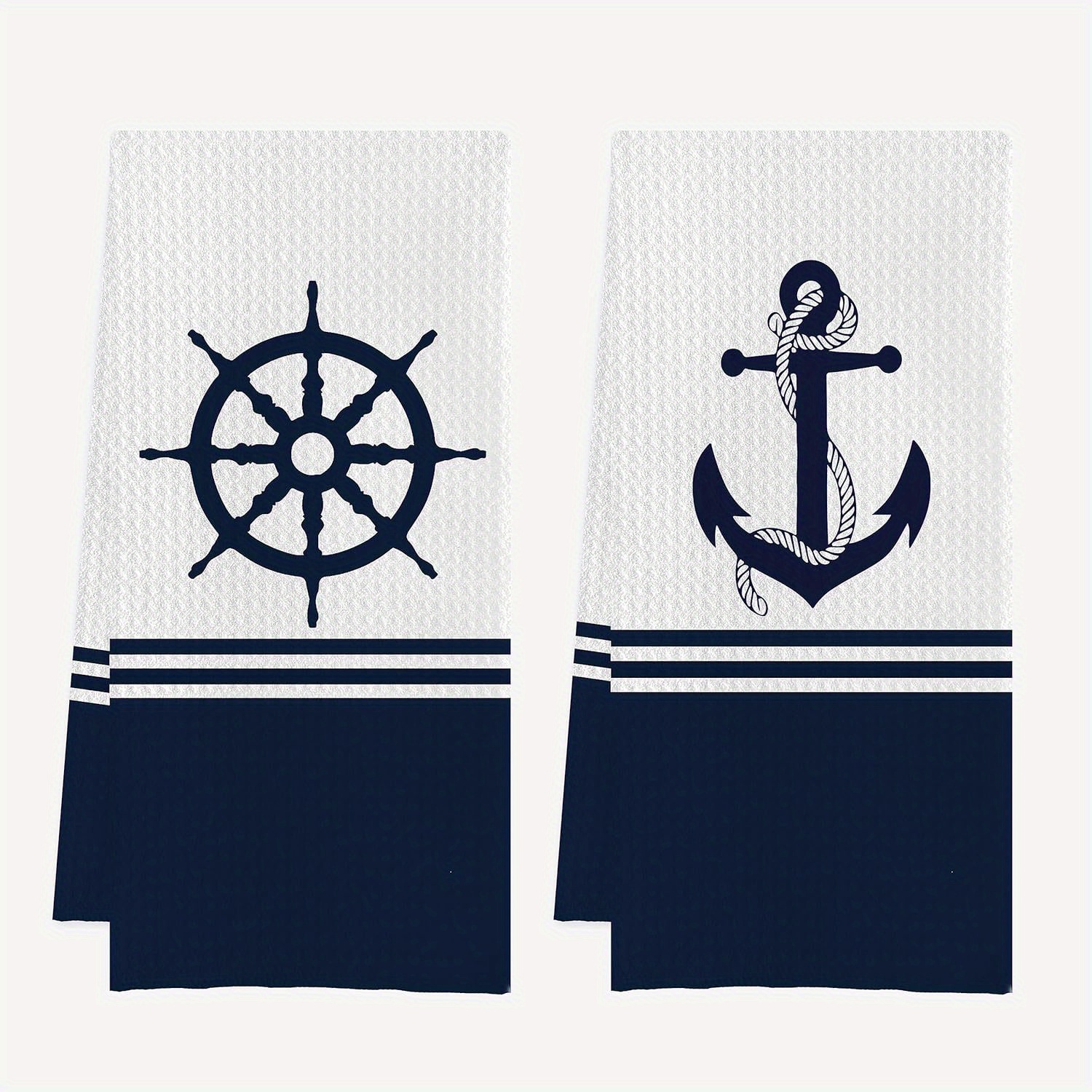 

Nautical Beach Towel, Sailor Towel, Beach Kitchen Towel, Kitchen Dish Towel 18*26in 2 Sets, Nautical Beach Hand Towel Dish Towel For Bathroom Kitchen