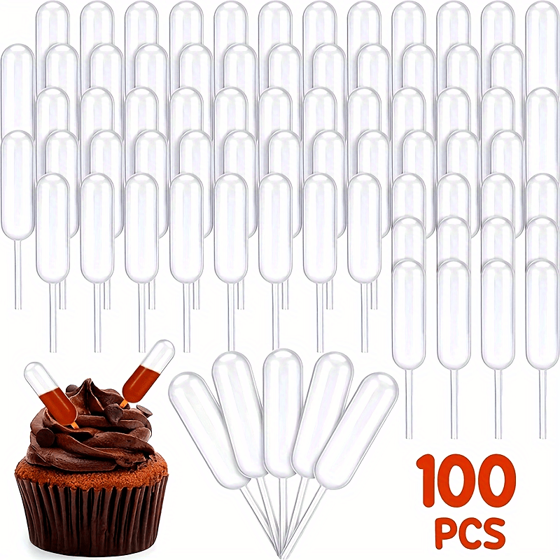 

40ml Disposable Jam Dropper, Cake Jam Straw, Cake Dropper, Dessert Straw, Disposable Plastic Squeeze Transfer Straw Dropper