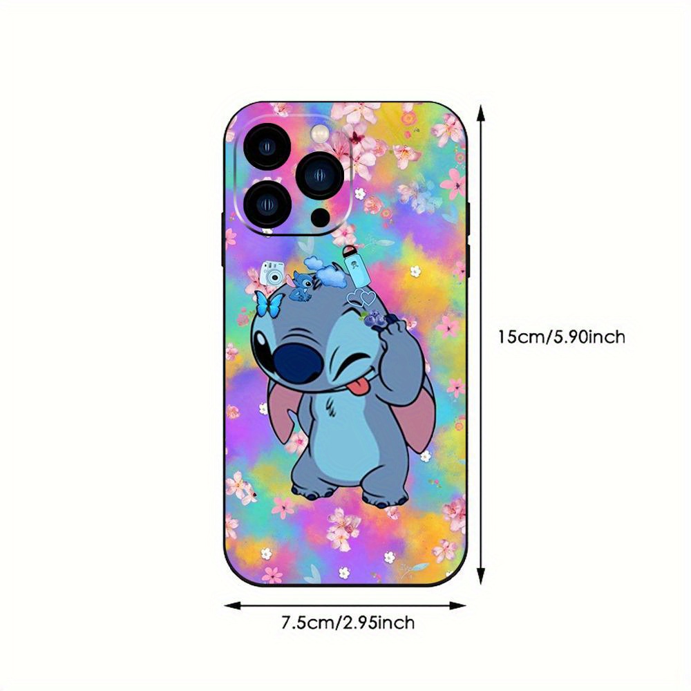 jit stitch cartoon black tpu phone case for iphone 11 12 13 14 15 pro max and shockproof with lens protection 1