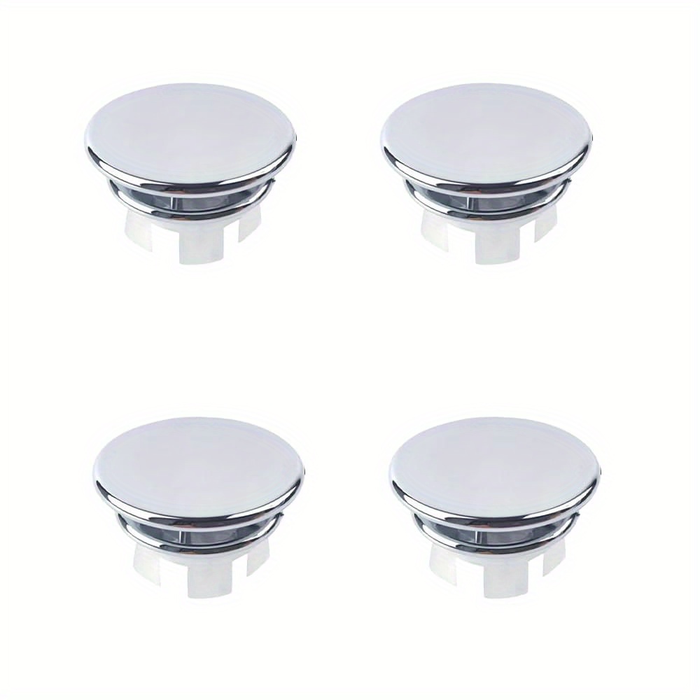 Image of 4 Double Ring Sink Overflow Hole Covers, Basin Trimming Bathtub Drainage Cap, Sink Circular Overflow Ring Plug, Suitable For Kitchen And Bathroom