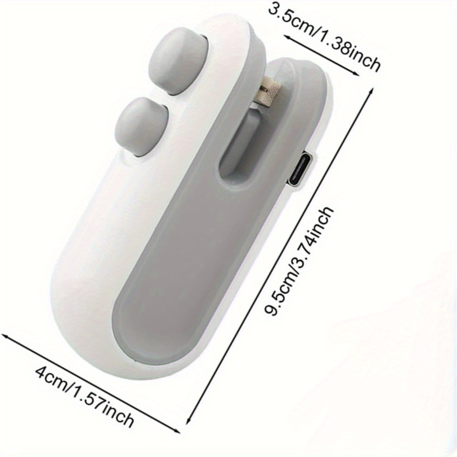 2pack 6 mini bag sealer with cutter and magnet 2 in 1 mini bag resealer portable handheld vacuum food storage sealer usb rechargeable sealer for plastic bags snacks and food storage white details 5