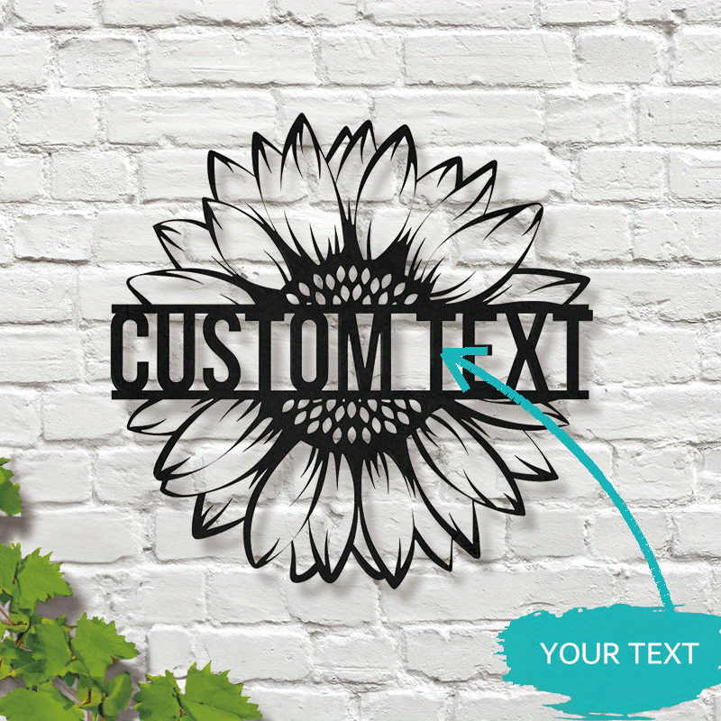 

Personalized Sunflower Metal Wall Art - Custom Monogram & Last Name Initial Hanging Decor - Ideal Housewarming Gift For Her