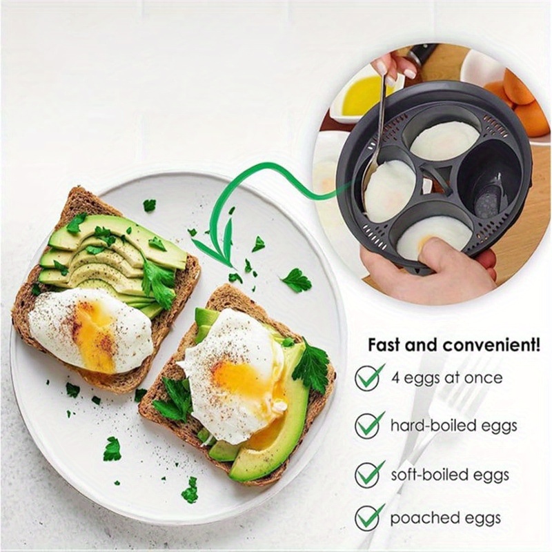 

4-in-1 Multifunctional Plastic Egg Cooker, Compatible With Thermomix Tm5 Tm6 - Versatile Egg Steamer Bowl For Poaching, Boiling, Omelettes And Ice Cream Maker, Food Contact Safe Cookware