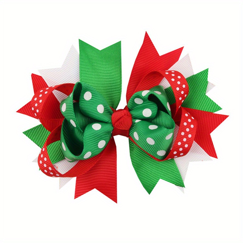 TEMU Bow Christmas Hair Clips - Headwear Accessories- Holiday Gifts, , , Christmas Party, Photo , And