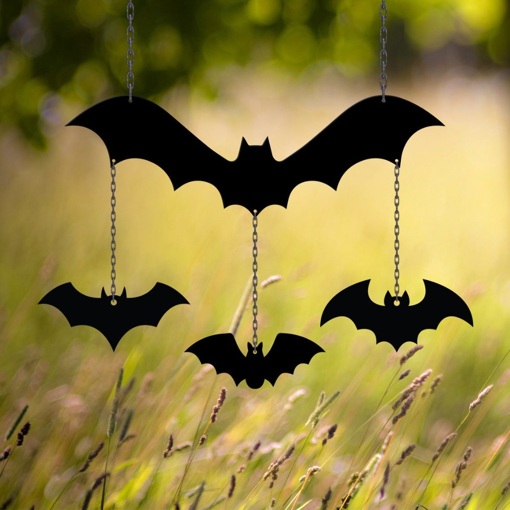 

1 Set Bat Metal Logo, Metal Wind Chime, Halloween Decoration, Garden Decoration, Outdoor Decoration, Iron Pendant