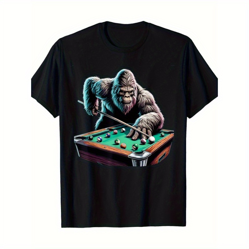 

Fun Sasquatch Billiards Players Men Boys T-shirt - 220g