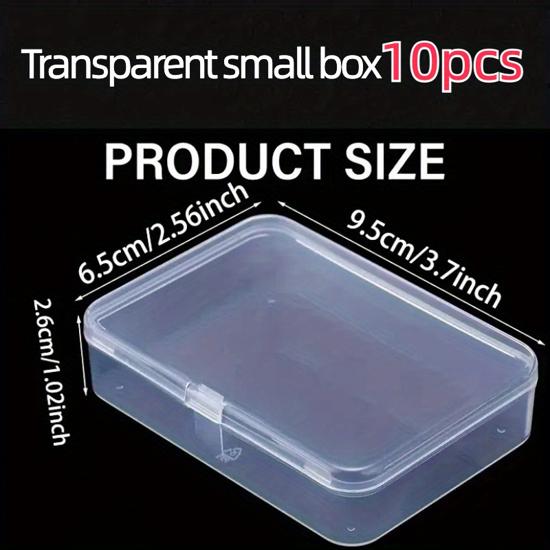 TEMU 10pcs Clear Pp Plastic Storage Latches - Durable Multipurpose Containers For Crafts, Beads, Business Cards & Small Supplies