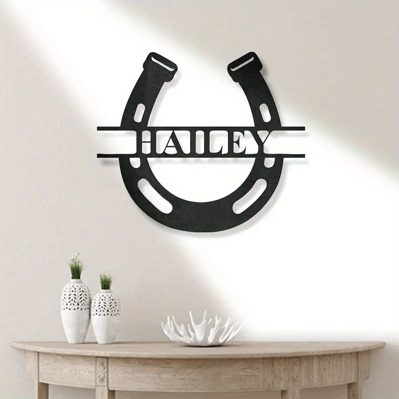 Custom Name & Photo Horseshoe Neon Wall Lamp – Personalized Acrylic Light For Equestrian Lovers – Perfect Gift For Horse Enthusiasts