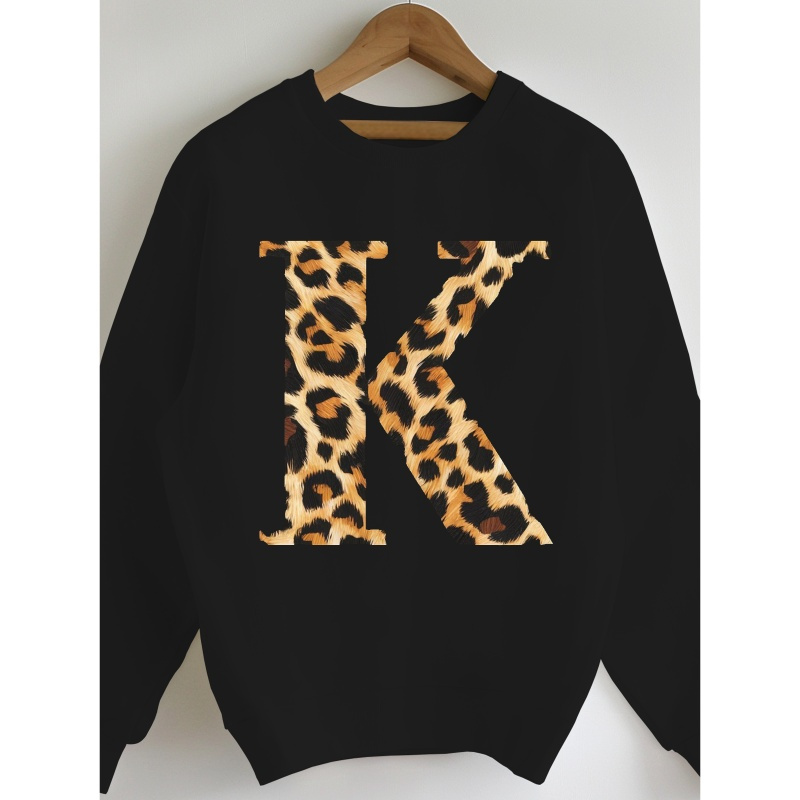 

Leopard Print K Women's Sweatshirts