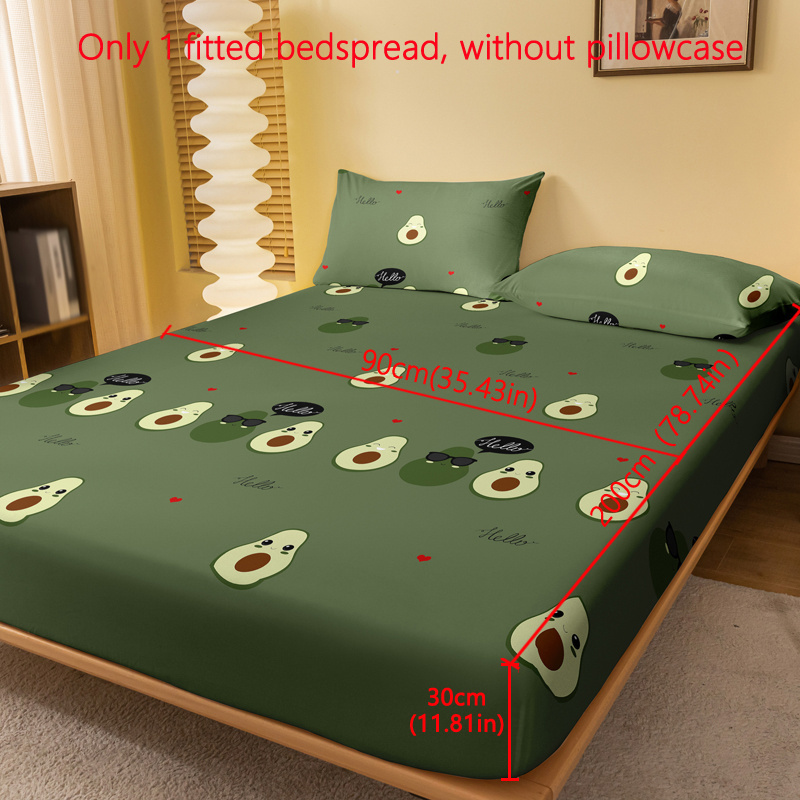 1pc Cartoon Cute And Fun Doll Pattern Printed Brushed Fitted Sheet, Printed Bedspread For Bedroom, Bedding (pillowcases Not Included)