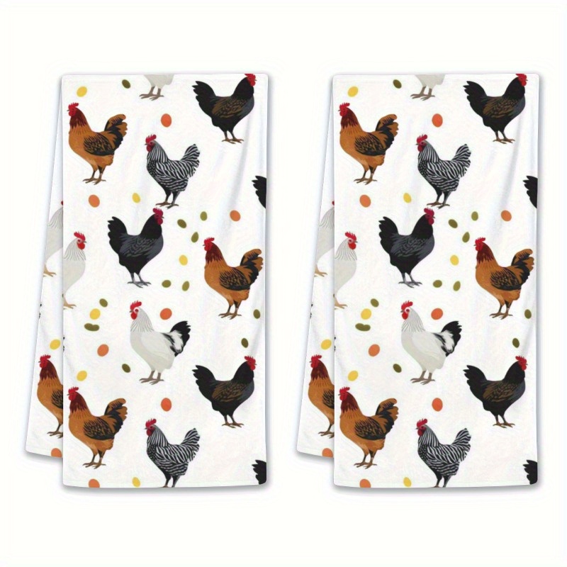 

2-pack Towels, Woven Polyester Dish Cloths, Bird-themed Super Soft Tea Towels, Oblong, Machine Washable - 18x26 Inches