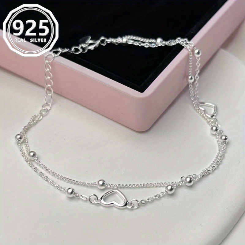 

S925 Sterling Silver Bracelet For Women Wedding Hypoallergenic Hollow Halloween Christmas Thanksgiving Gift 2.6g/0.092oz