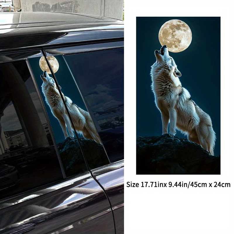 

Wolf Vinyl Auto Stickers - 1pc Waterproof B-pillar Stickers, Scratch Resistant Covers, Personalized Door Pillars, Sun Protection, Long-lasting Auto Accessories