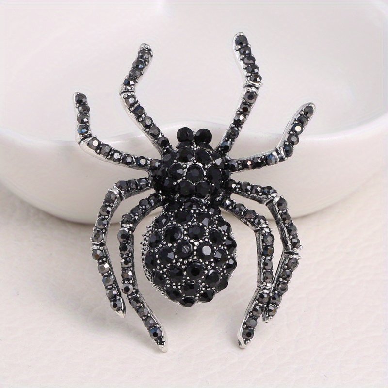 E-shop Vintage Elegante Spinnen Brosche Anstecknadel - Tierförmige Strass-Einlegearbeit, Unisex-Modeaccessoire, Ideal für formelle und legere Kleidung