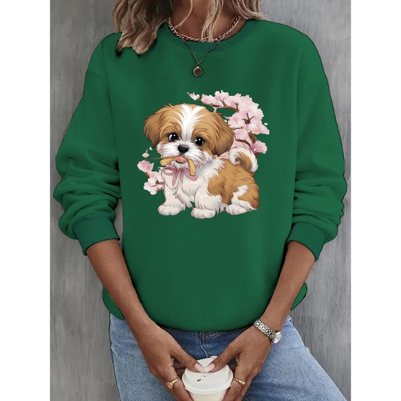 

Sweatshirt Shih Tzu - , Col Rond, Décontractée - l' & le