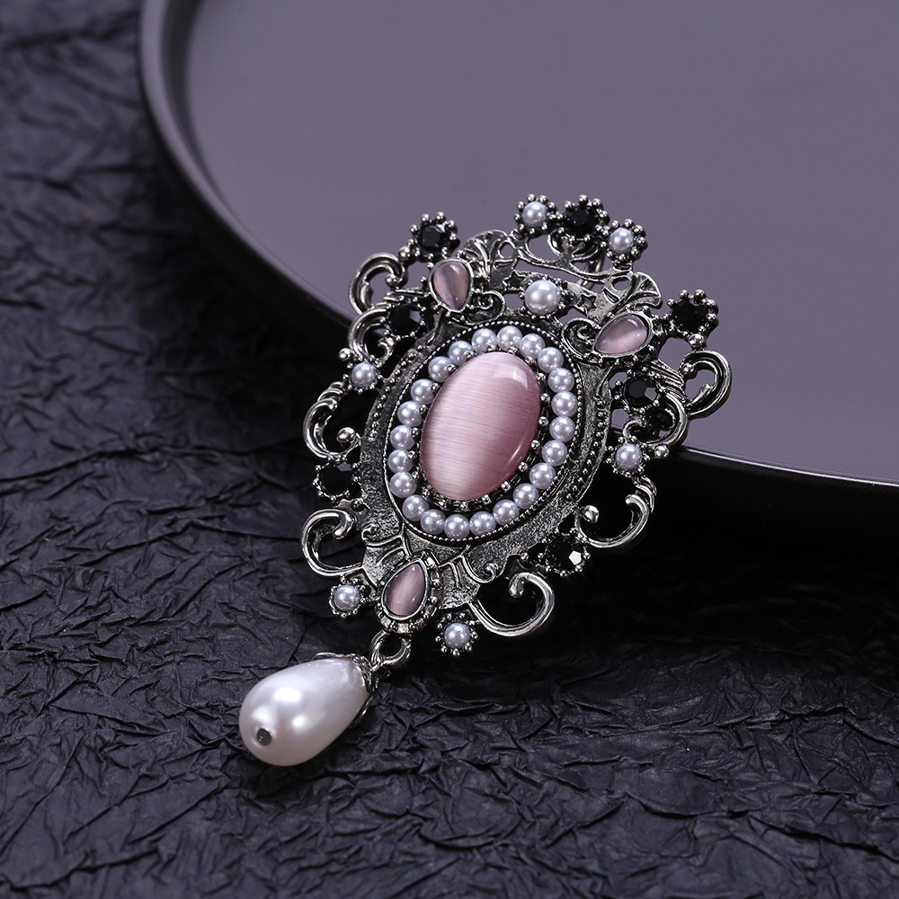 TEMU Broche Vintage - Diseño Retro Exquisito, Elegantes Adornos de de Perlas, Joyería de Moda Atractiva, para Uso Formal