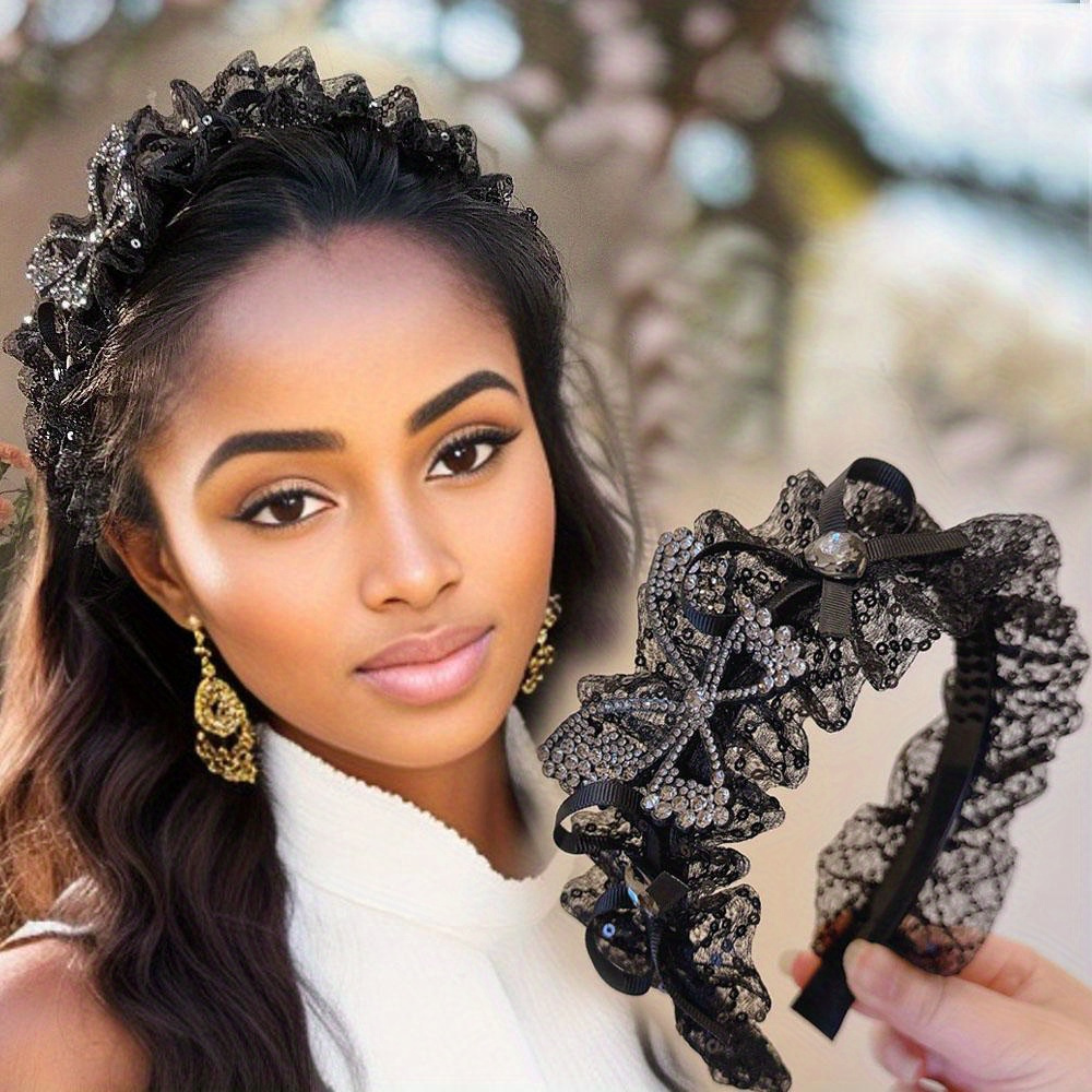 elegant vintage lace women hair band 1pc - Temu