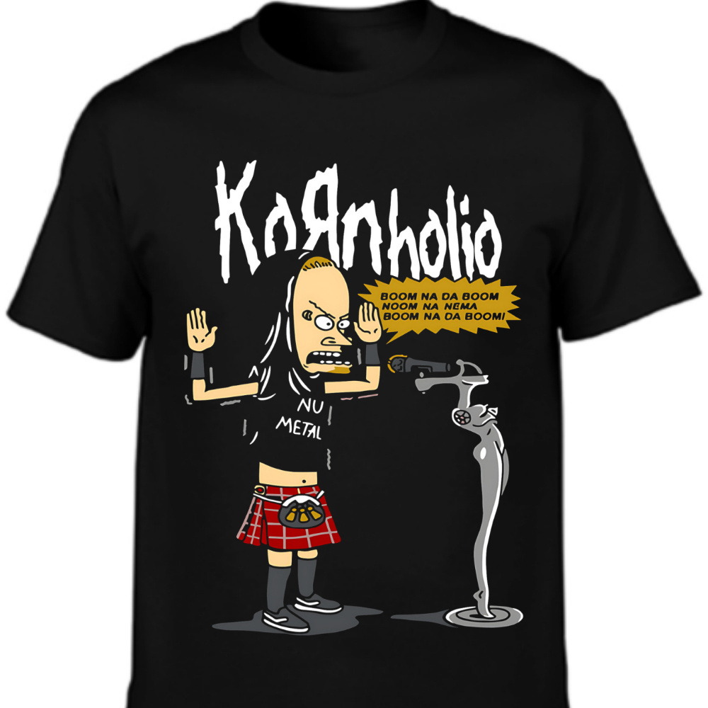 

Kornholio Funny 90s Cartoon Nu Metal Band T-shirt