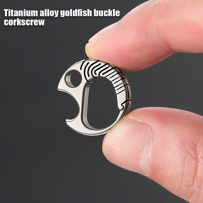 

Titanium Alloy Keychain - Edc Gadget For Backpacks,