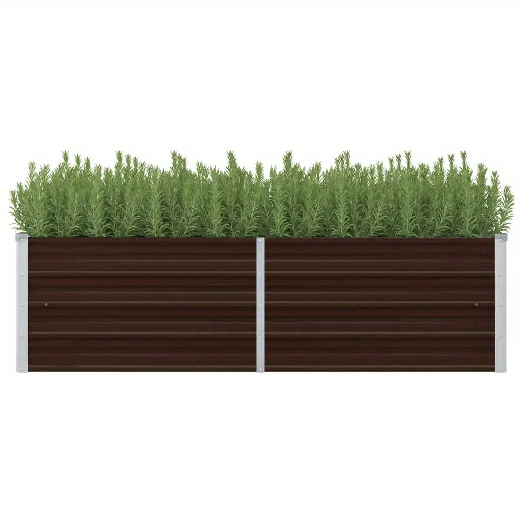 

Garden Raised Bed Brown 160x40x45cm Galvanized Steel